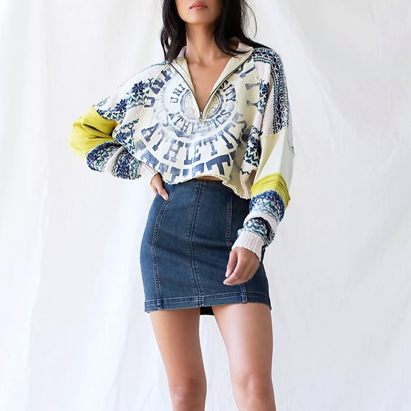 Free People Modern Femme Denim Mini Skirt NWT - Picture 3 of 6